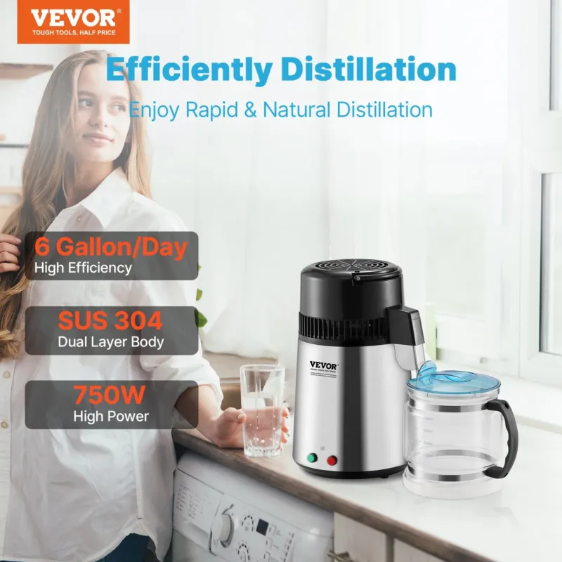 Vee destillaator 4 L, hõbe