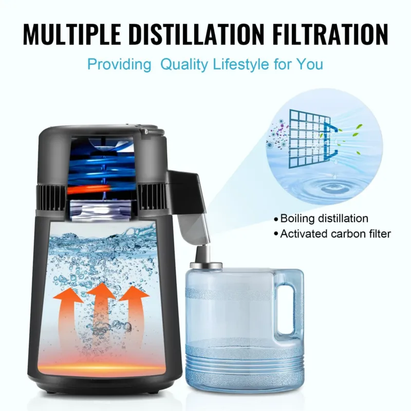 Vee destillaator 4 L, must