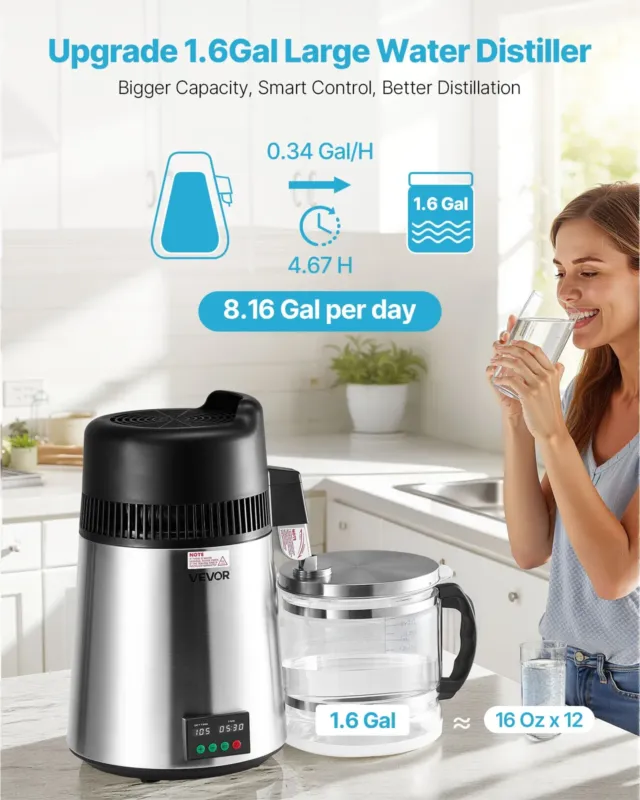Vee destillaator 6 L, 900 W