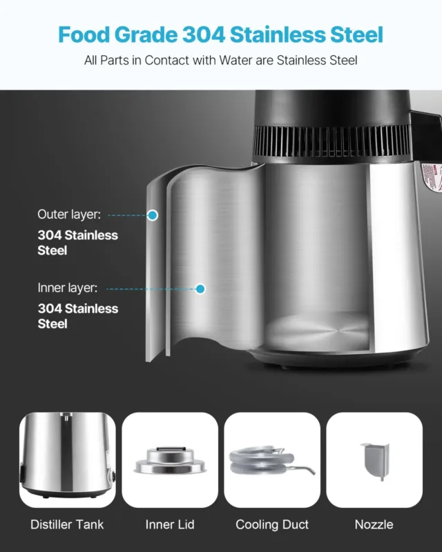 Vee destillaator 6 L, 900 W