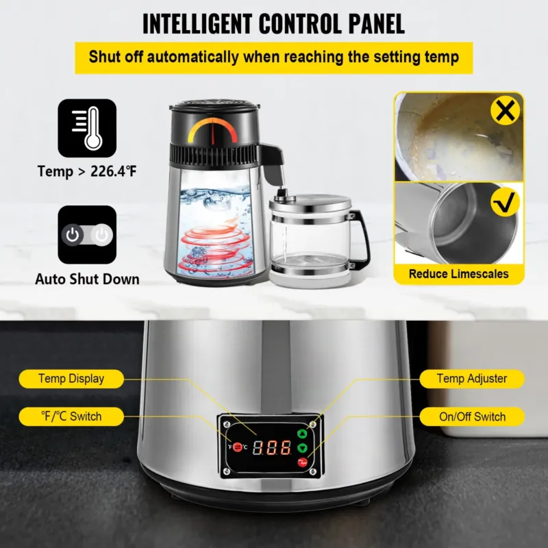 Vee destillaator 750 W, 4 L