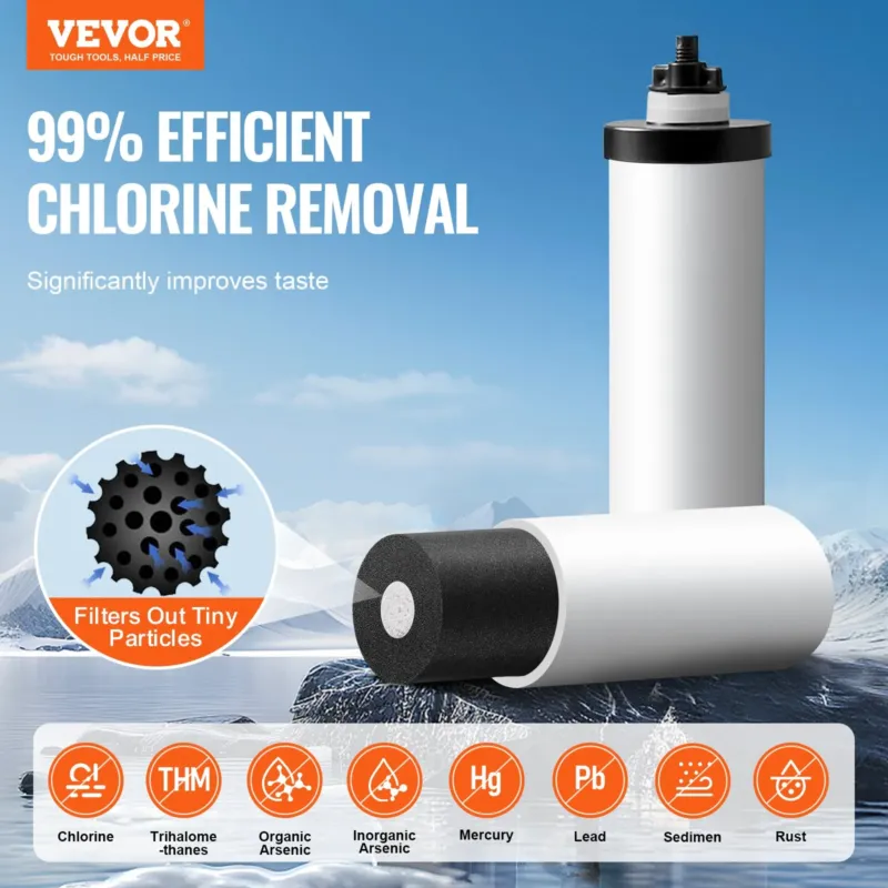 Veefiltrisüsteem 8,5 L, söe- ja keraamiline filter, Ø28 cm