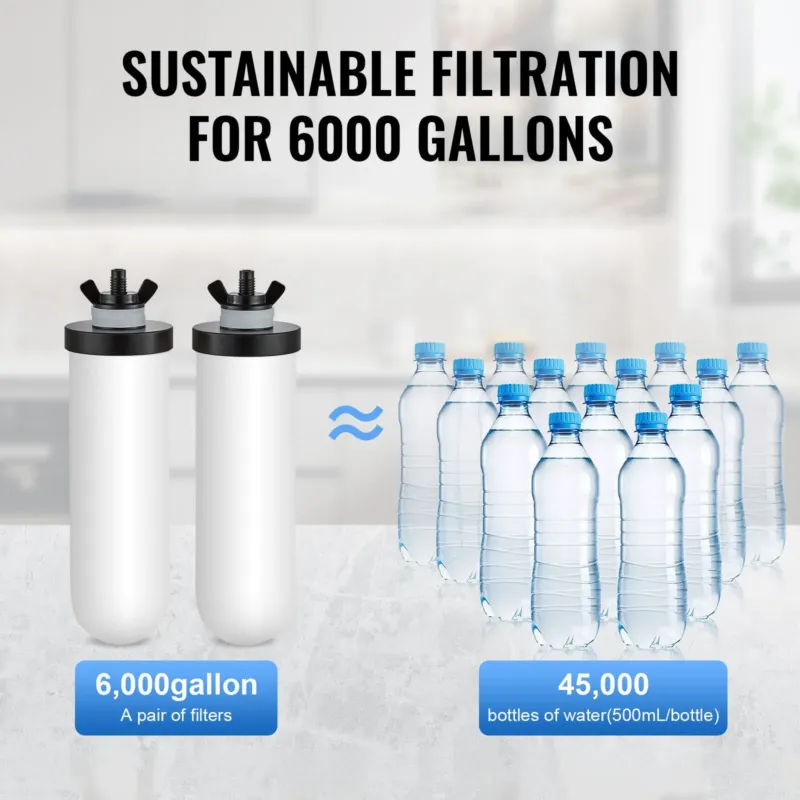 Veefiltrisüsteem 8,5 L, söe- ja keraamiline filter, Ø28 cm