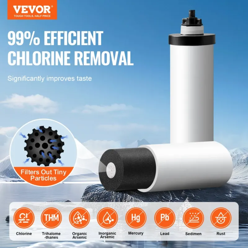 Veefiltrisüsteem 8,5 L, söe- ja keraamiline filter, näidikuga