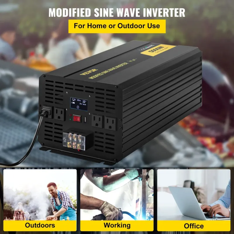 võimsusmuunduri modifitseeritud siinuslaine inverter 5000W DC12V